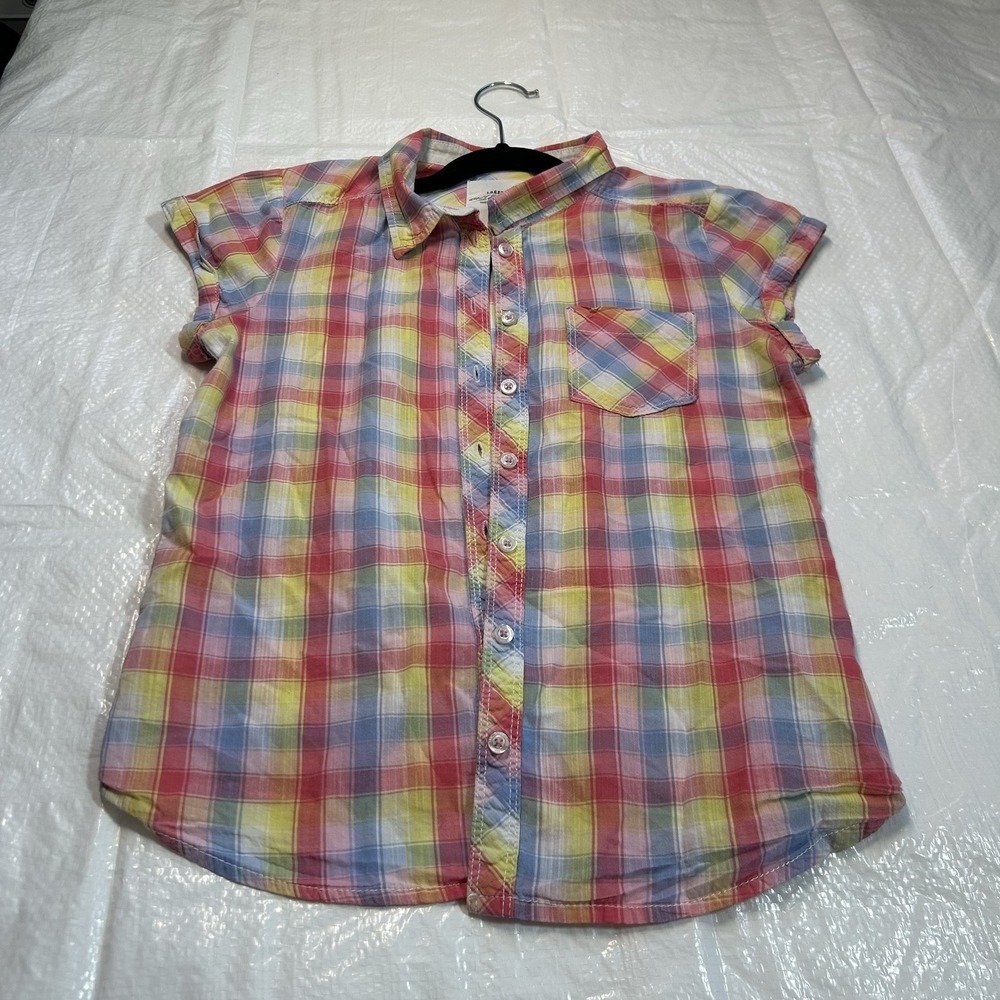 L.O.G.G. H&M Plaid Short Sleeve Button-Up Shirt - Size 11-12Y